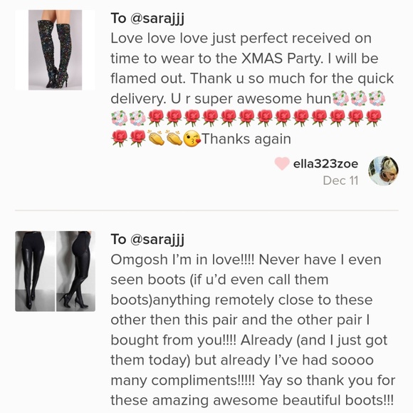 𝙇𝙖𝙨𝙩 7.5 🖤💎Sequins Accent Stiletto Boot - Picture 5 of 7